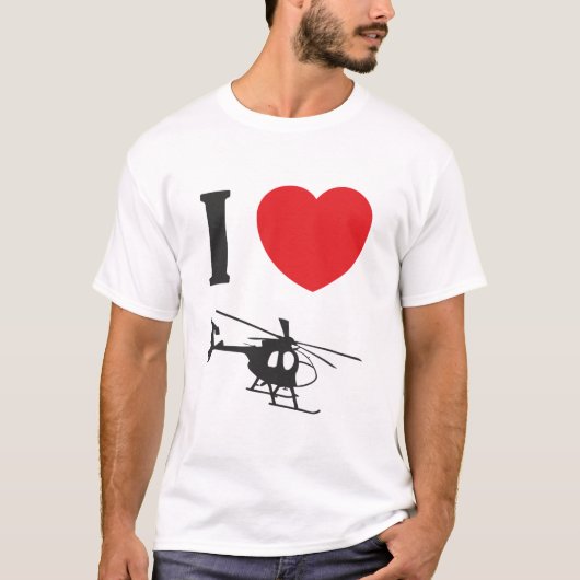 I Love Helikopters T-shirt (Voorkant)