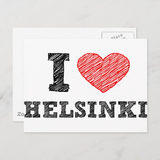 I Love Helsinki Briefkaart (Voorkant / Achterkant)