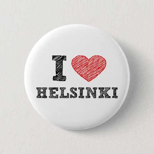 I Love Helsinki Ronde Button 5,7 Cm (Voorkant)