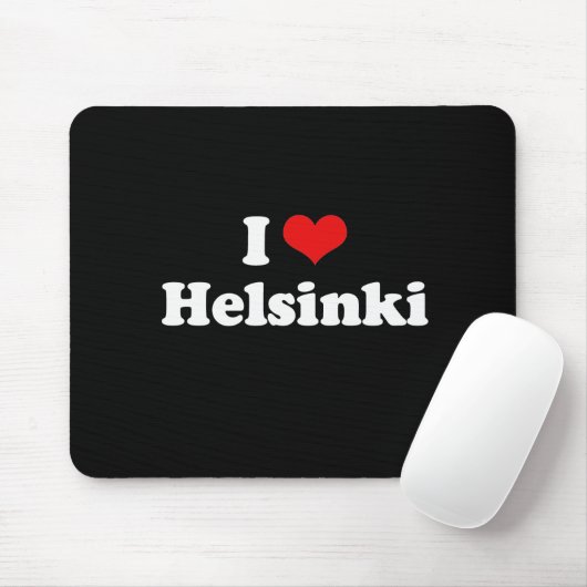 I Love Helsinki Tshirt White Tshirt Muismat (Met muis)