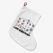 I Love Hematology Blood Cell Lineage Grote Kerstsok (Voorkant (Hangend))