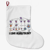 I Love Hematology Blood Cell Lineage Grote Kerstsok (Voorkant)
