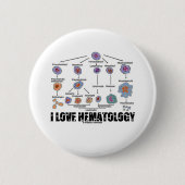 I Love Hematology (Blood Cell Lineage) Ronde Button 5,7 Cm (Voorkant)
