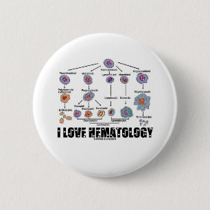 I Love Hematology (Blood Cell Lineage) Ronde Button 5,7 Cm