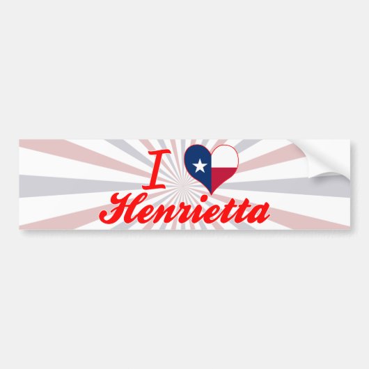 I Love Henrietta, Texas Bumpersticker (Voorkant)