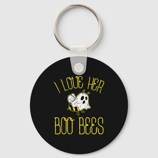 I Love Her Boo Bees Couples Halloween Adult Costum Sleutelhanger (Voorkant)
