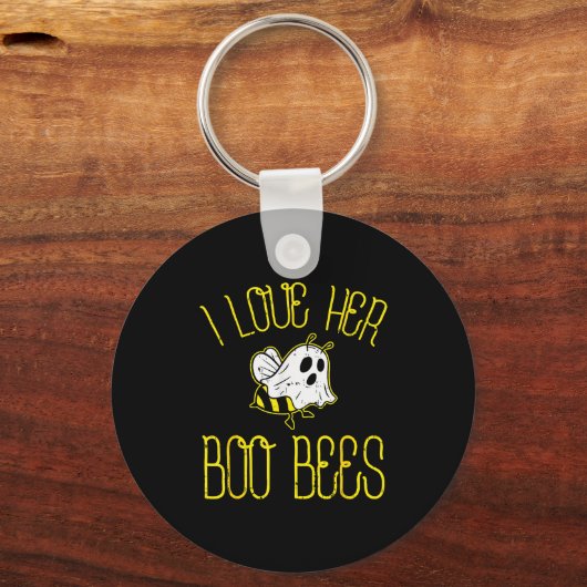 I Love Her Boo Bees Couples Halloween Adult Costum Sleutelhanger (Voorkant)