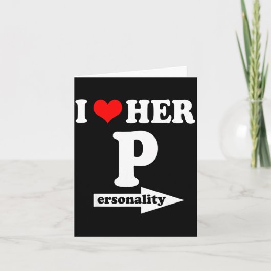 I Love Her Ity Funny Valentine's Day Couple Matchi Kaart (Voorkant)