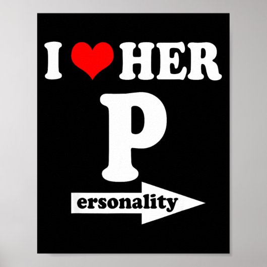 I Love Her Ity Funny Valentine's Day Couple Matchi Poster (Voorkant)