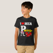 I Love Her Ity Funny Valentine's Day Couple Matchi T-shirt (Voorkant volledig)
