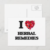 I Love Herbal Remedies Briefkaart (Voorkant / Achterkant)