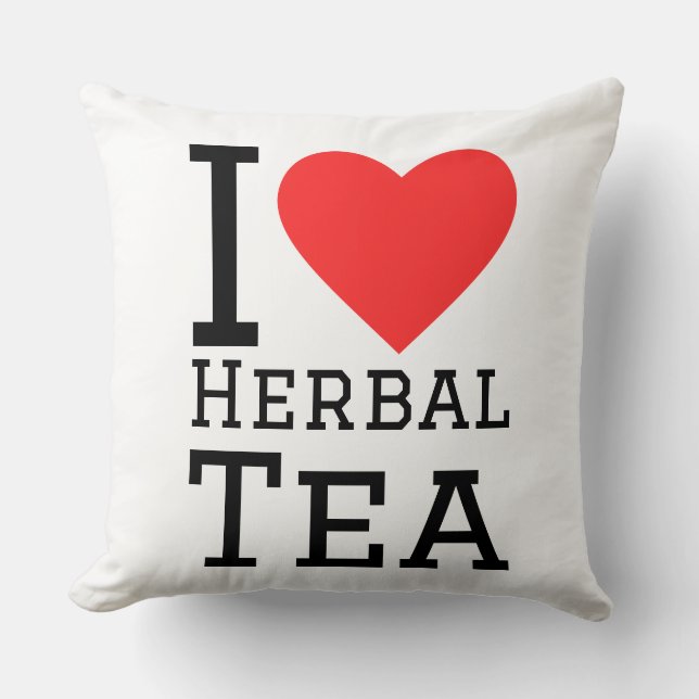 I love herbal tea kussen (Voorkant)