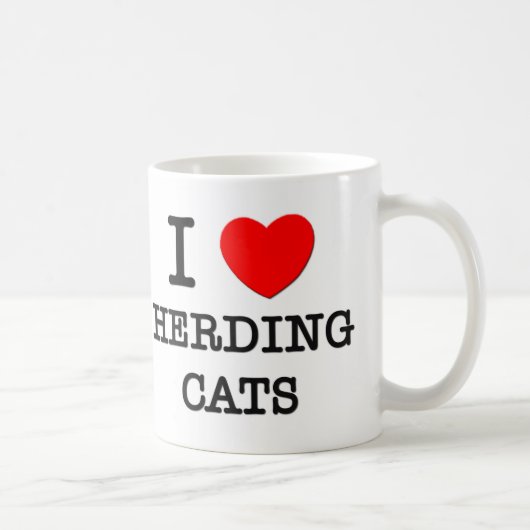 I Love Herding Cats Koffiemok (Rechts)