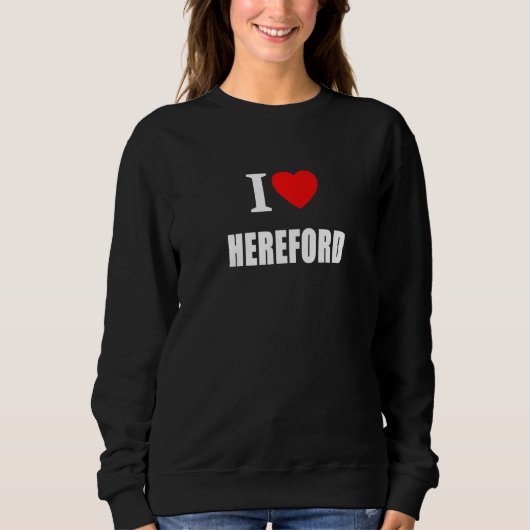 I Love Hereford Souvenir Memory Born and Bred Trui (Voorkant)