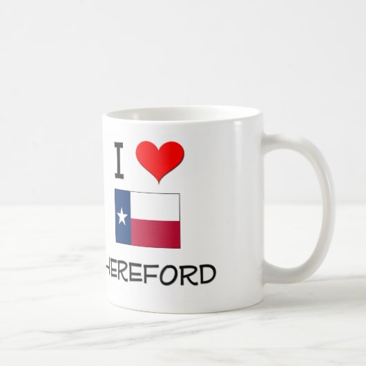 I Love Hereford Texas Koffiemok (Rechts)