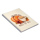 I Love Herfst - Pompoen en Pompoen Spice Latte Notitieboek (Rechterzijde)