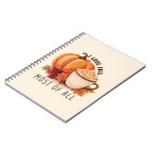 I Love Herfst - Pompoen en Pompoen Spice Latte Notitieboek (Linkerzijde)