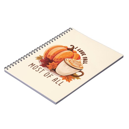 I Love Herfst - Pompoen en Pompoen Spice Latte Notitieboek (Linkerzijde)