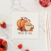 I Love Herfst - Pompoen en Pompoen Spice Latte Servet (Insitu)
