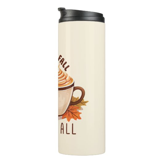 I Love Herfst - Pompoen en Pompoen Spice Latte Thermosbeker (Geroteerd rechts)