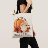 I Love Herfst - Pompoen en Pompoen Spice Latte Tote Bag (Dichtbij)