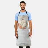 I Love Herfst Pumpkin Grandma Waterverf Rustic Woo Schort (Gedragen)