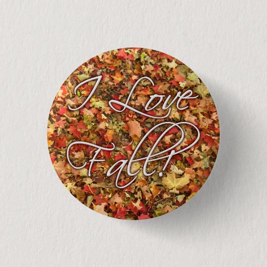 "I Love Herfst" Verlaat Button (Voorkant)