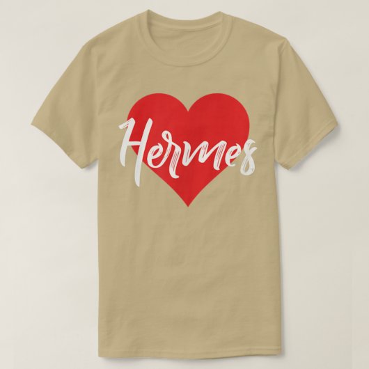 I Love Hermes First Name Tshirt I Heart Named (Design voorkant)