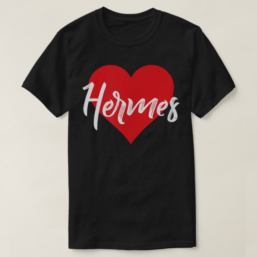 I Love Hermes First Name Tshirt I Heart Named (Design voorkant)