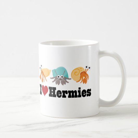 I Love Hermit Crabs Koffiemok (Rechts)