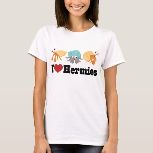 I Love Hermit Crabs T-shirt (Voorkant)