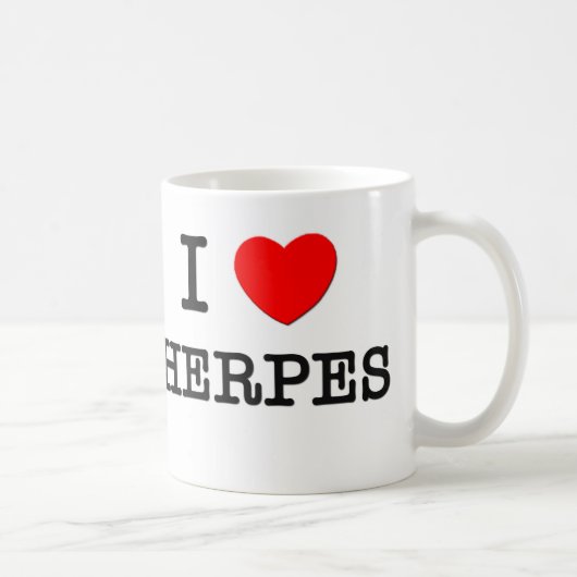I Love Herpes Koffiemok (Rechts)