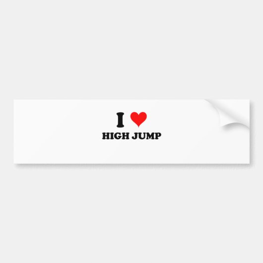 I Love High Jump Bumpersticker (Voorkant)