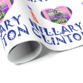 I Love Hillary Clinton for USA President Heart Cadeaupapier (Rol Hoek)