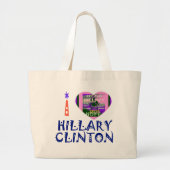 I Love Hillary Clinton for USA President Heart Grote Tote Bag (Voorkant)