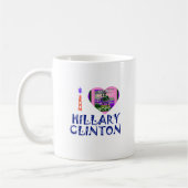 I Love Hillary Clinton for USA President Heart Koffiemok (Links)