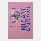 I Love Hillary Clinton for USA President Heart Theedoek (Verticaal)