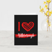 I Love Hillsborough I Heart Hillsborough Kaart (Gele Bloem)