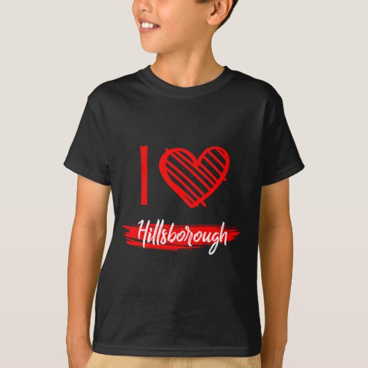 I Love Hillsborough I Heart Hillsborough  T-shirt (Voorkant)
