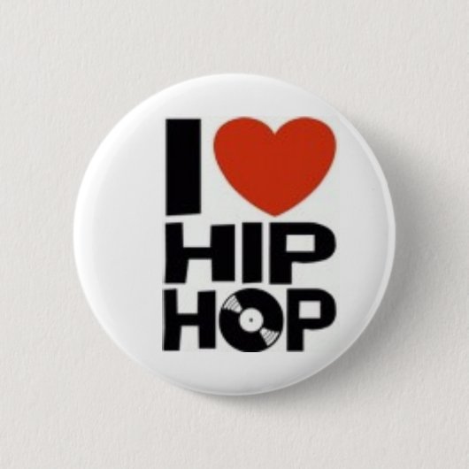 I_Love_Hip-hop Ronde Button 5,7 Cm (Voorkant)