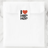 I Love Hip Hop Ronde Sticker (Tas)