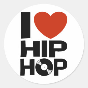 I Love Hip Hop Ronde Sticker