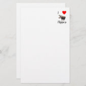 I Love Hippos (2) Briefpapier (Voorkant / Achterkant)