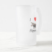 I Love Hippos (2) Matglas Bierpul (Voorkant rechts)