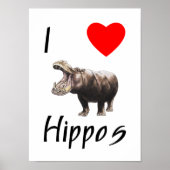 I Love Hippos (2) Poster (Voorkant)