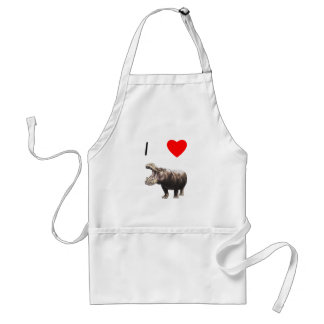 I Love Hippos (4) Standaard Schort