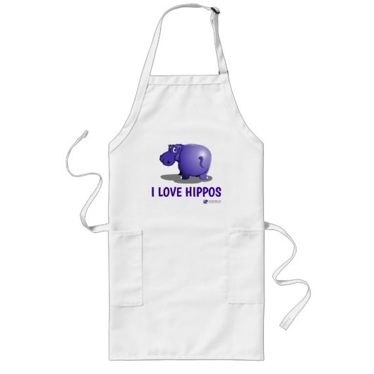 I Love Hippos Schort (Voorkant)