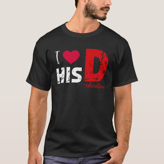 I Love His D Love Her P  Valentines Day Matching C T-shirt (Voorkant)