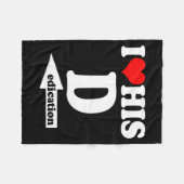 I Love His Dedication Funny Valentine's Day Couple Fleece Deken (Voorkant (Horizontaal))