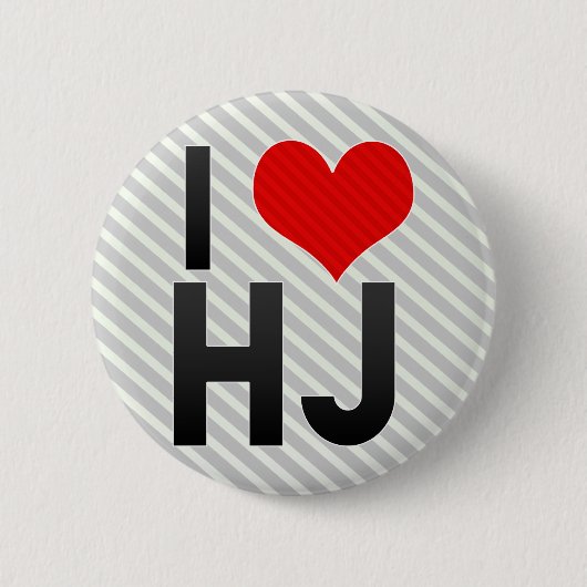 I Love HJ Ronde Button 5,7 Cm (Voorkant)